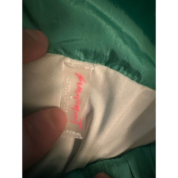 M Free People FP Movement The Way Home Shorts Green High Rise Smocked Waist - Picture 5 of 5